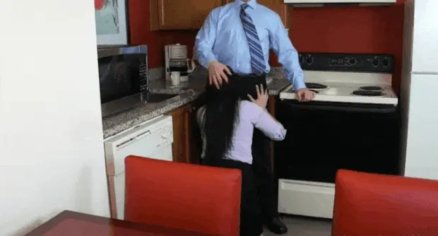 Amidst the party the boss saw the party host's wife going into the kitchen,he followed