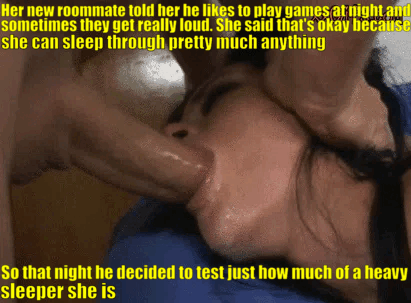He learned she was right about nothing waking her up so now he had a new fun thing to do at night and she didn't even need to know