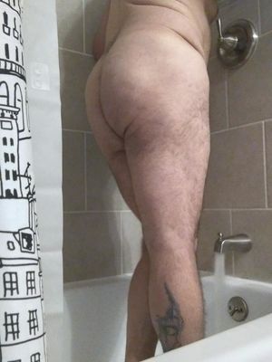 My ass in the shower