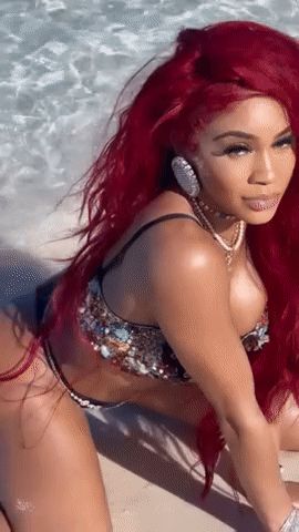 Saweetie at the Beach