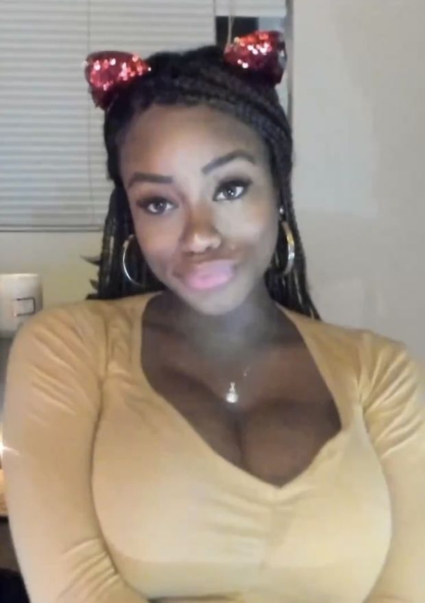 Sexy black cleavage