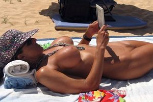 Sexy beauty on the nude beach