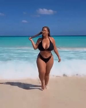 Katelyn Sade looking sexy in a Black bikini