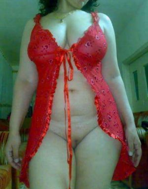mature red lingerie