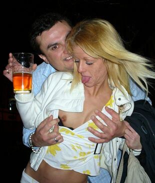 drunk mom gets boobs grabbed