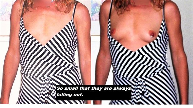 Small tits in a dress