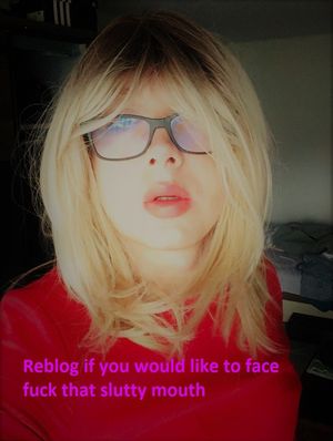 Glasses blonde slut