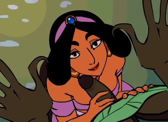 Jasmine stroking cock