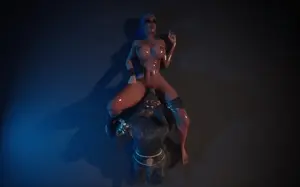 Goat Creature licks Big Ass Slut pussy
