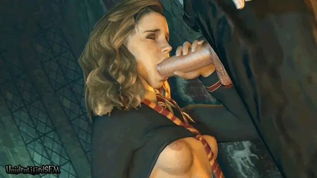 Hermione sucking cock