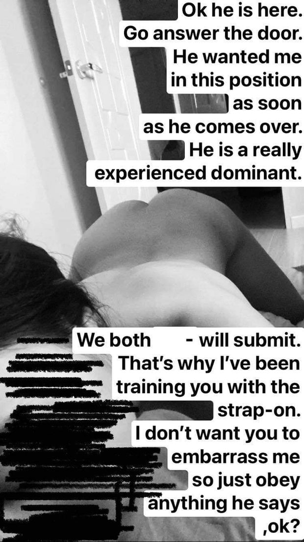 Dominant coming own both of you