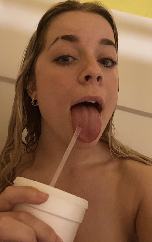I’m shoving it in her mouth