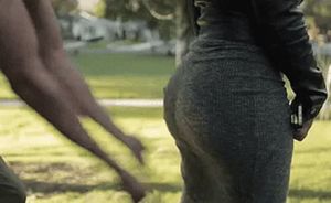 Pawg spanked through skirt
