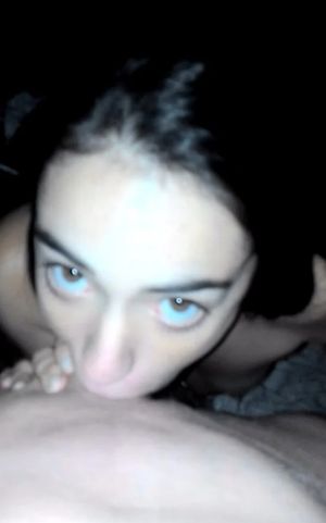 Doe-eyed brunette amateur going balls deep sucking