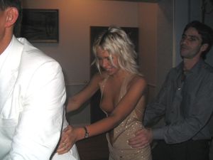 dance train nipple slip