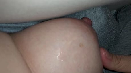 when she sleeps, you can do everything with her tits :P part 2