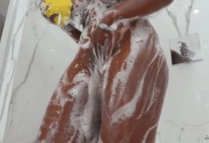 Osa Lovely making sure to clean all the spots