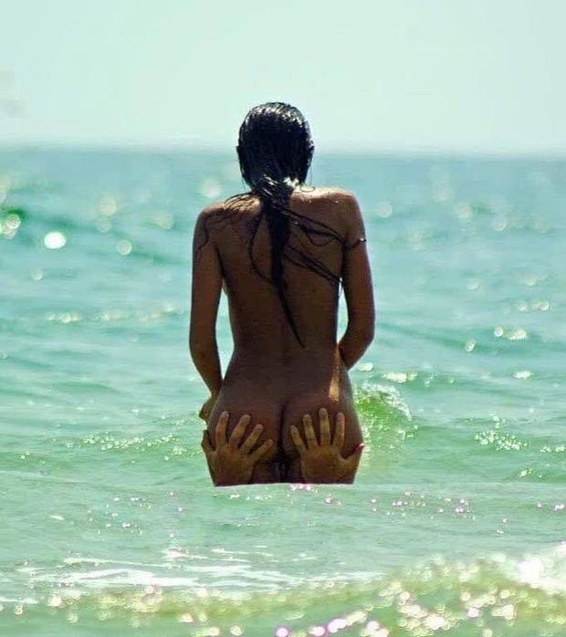 Going down at the nude beach