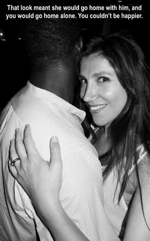 You're happy to be going home alone...