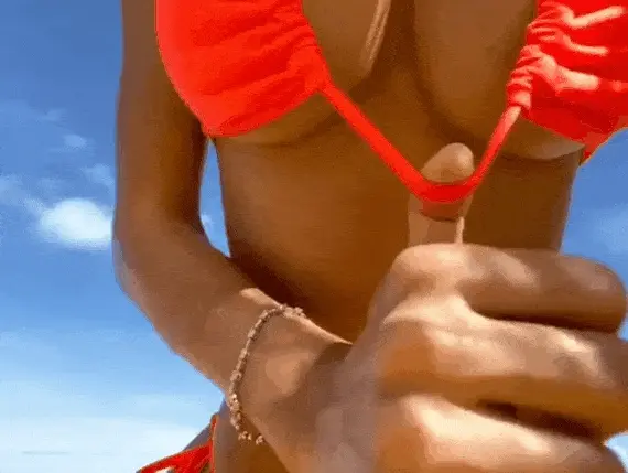 Stunning bikini body at the beach