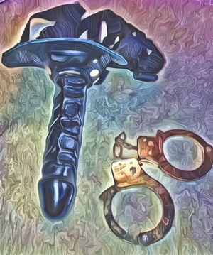 Strapon & handcuffs