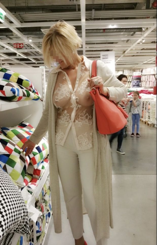 Took mom shopping .. My cock was so hard