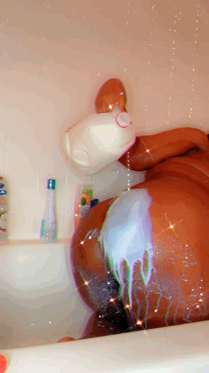 White milk on chocolate ass