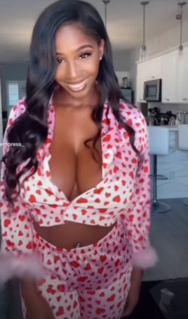 Ellie Mae huge boobs heart outfit smile