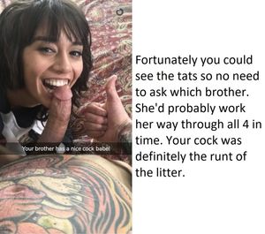 You were too late for pool party. Your GF got lucky bumped into your brother and sent you this.