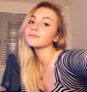 cute blonde teen posing