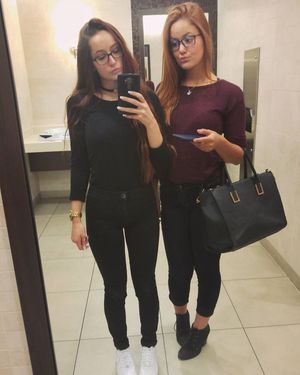 slutty friends in the bathroom