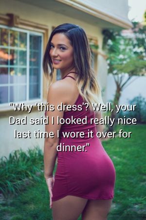 There's no way she doesn't know how much of a perv he is