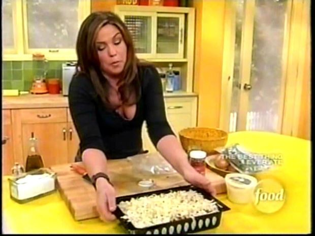 1 of her numerous dishes.