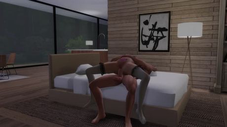 Fucking his babe to orgasm