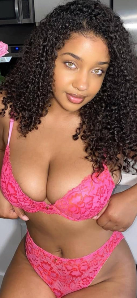 Corie in her Pink bra and panties