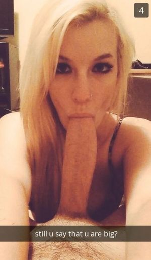 Hot blond sucking a big dick on a selfie