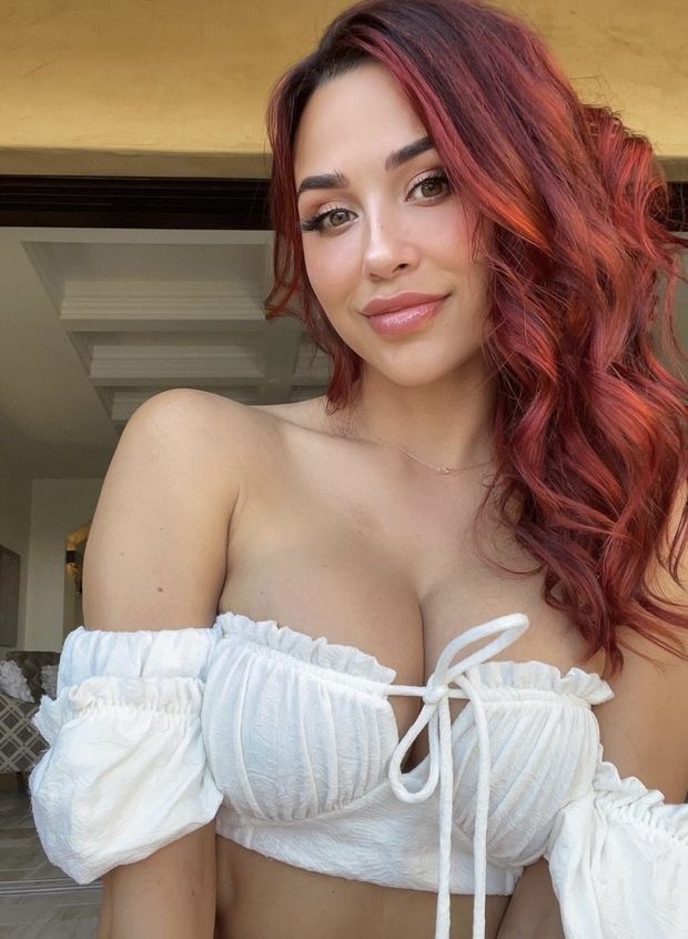 Anacheri In white thong