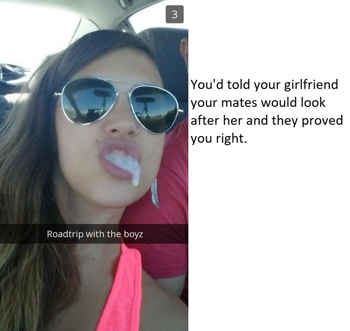 She gave BJ to every guy in the car.