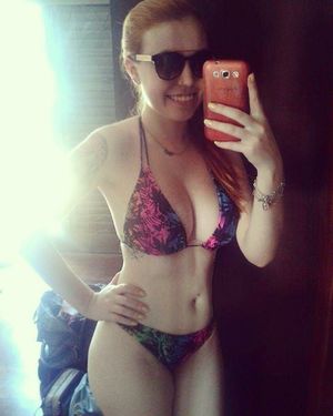 A selfie before heading to the pool! HOW about your bikini?