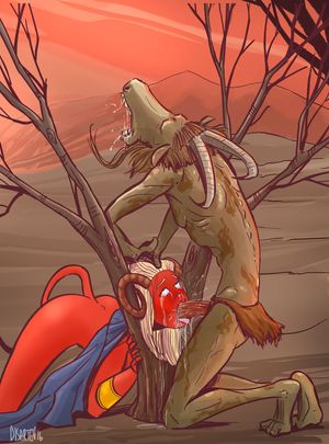 You tried going out on a adventure, you ended up being a creatures cumdump, getting your throat brutally fucked and filled with his cum