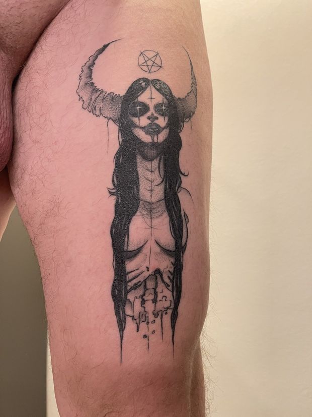 Leg tattoo