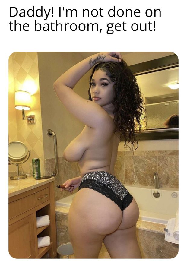 Daughter Lexie surprised in bathroom