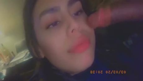 Shemale latina getting a facial