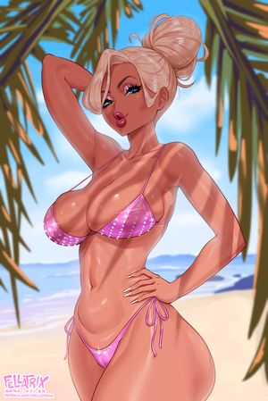Fellatrix - bimbo at the beach