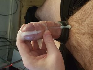 New cock & balls ring cumshot