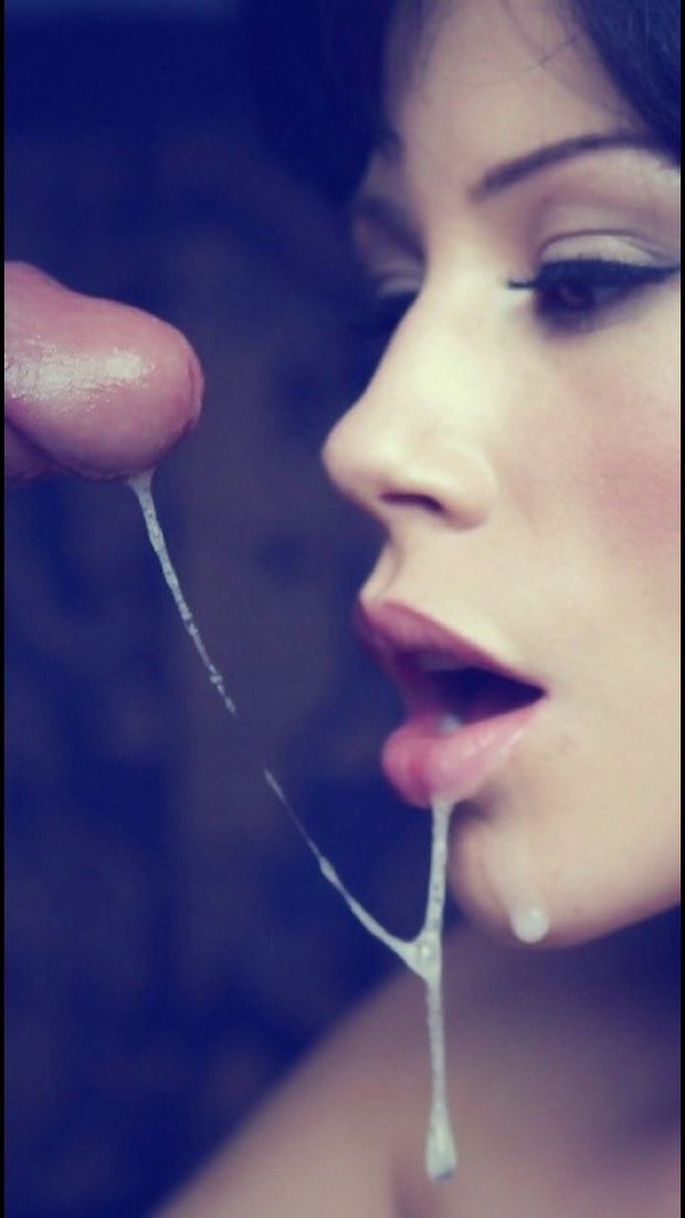 Drooling his cum