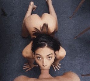 Harmony Wonder - 5ft 2 and only 94 lbs - Image such a petite little cutie staring into your soul as she swallows your dick down her throat!