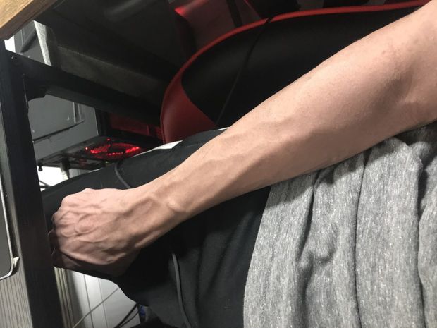 Would you like me to choke you and finger you and drain you out of all your precious delicious submissive cum with this forearm, Mandi ♥♥♥♥