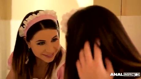 Hot Busty Maid Takes Hard DP