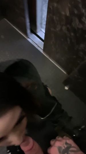 oops, got caught suckin dick in the elevator!!
